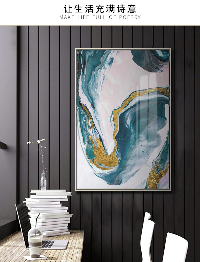 現(xiàn)代簡(jiǎn)約掛畫(huà)玄關(guān)裝飾畫(huà) 抽象線條畫(huà) 輕奢客廳沙發(fā)壁畫(huà) 金屬框兩聯(lián)畫(huà) 