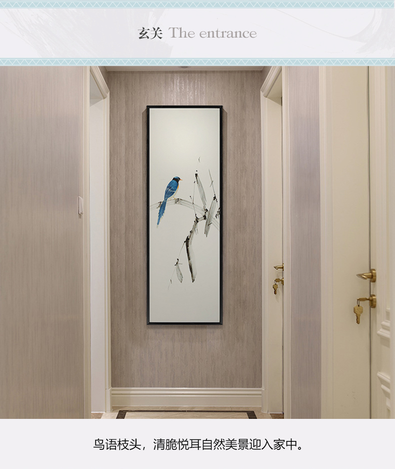 新中式手繪藝術裝飾畫 客廳臥室掛畫 鳥語枝頭