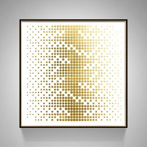 現(xiàn)代簡約客廳裝飾畫 抽象風格臥室床頭掛畫  晶瓷畫 金色年華