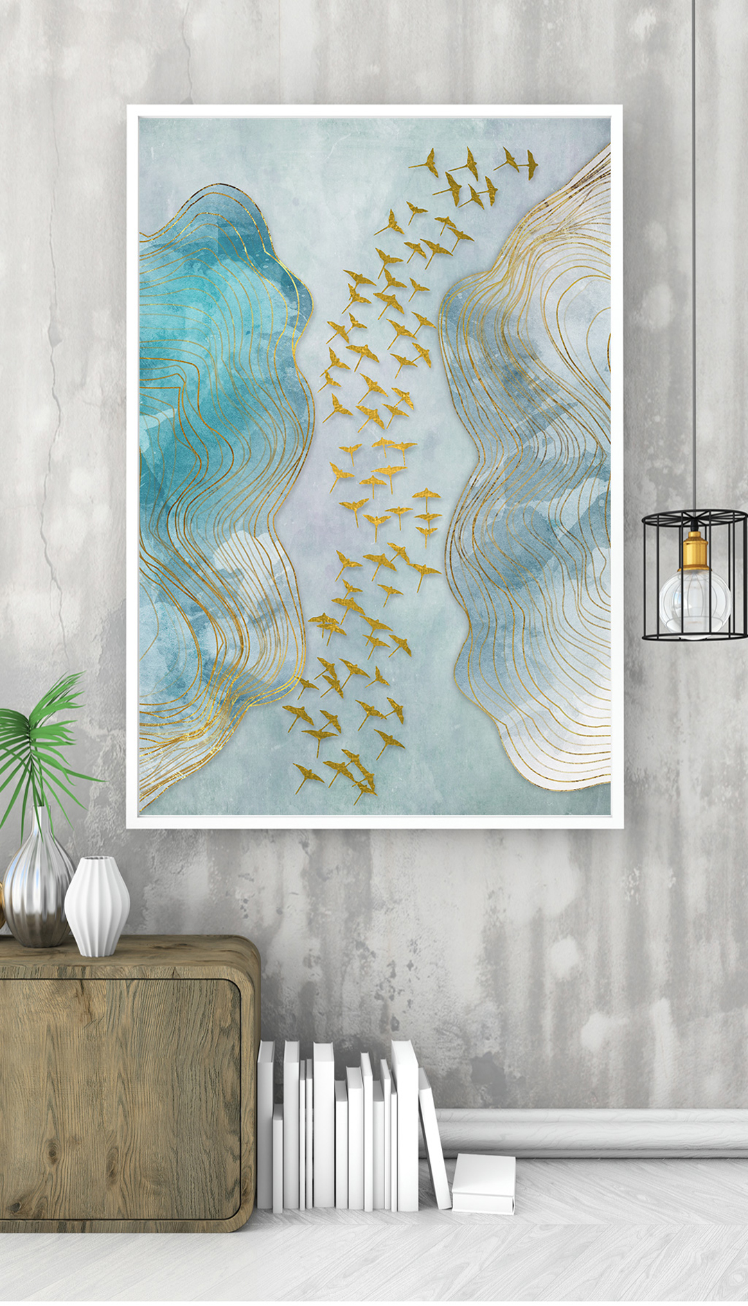 現(xiàn)代簡(jiǎn)約抽象畫 客廳掛畫 臥室藝術(shù)裝飾畫 手繪油畫 金雁過(guò)境