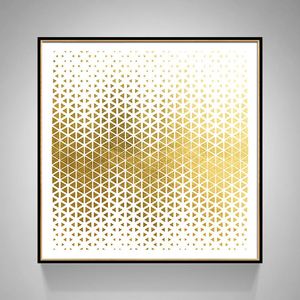 現(xiàn)代簡約客廳裝飾畫 抽象風格臥室床頭掛畫  晶瓷畫 金色年華