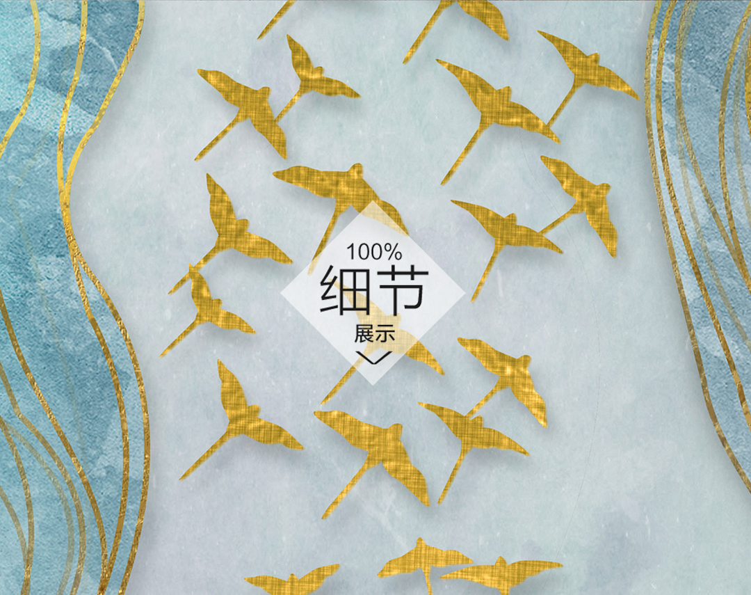 現(xiàn)代簡(jiǎn)約抽象畫 客廳掛畫 臥室藝術(shù)裝飾畫 手繪油畫 金雁過(guò)境