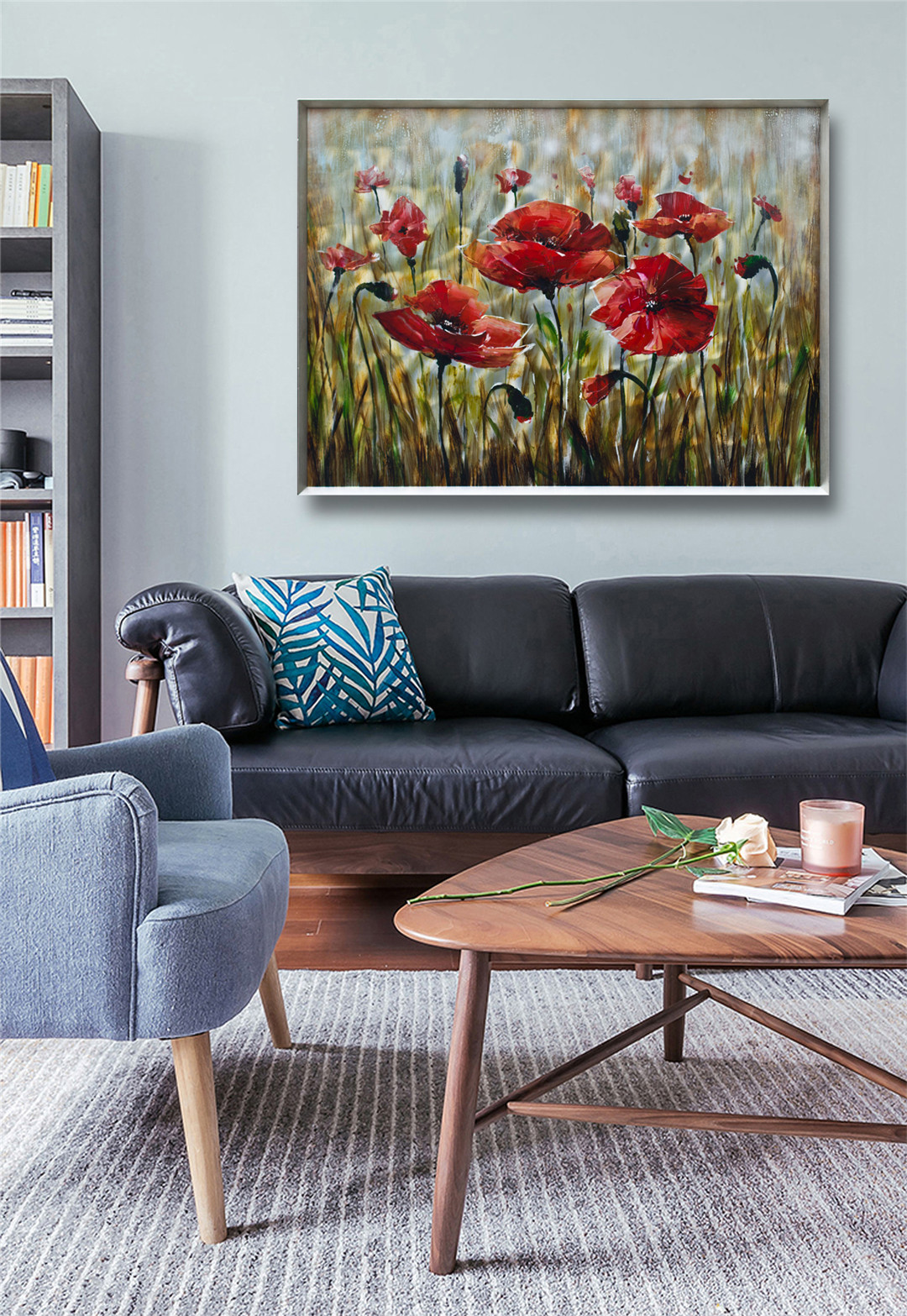 網(wǎng)紅咖啡廳火鍋服裝餐飲飯店鋪房間墻壁墻面裝飾復(fù)古工業(yè)風鐵藝畫 花草樹木系列2