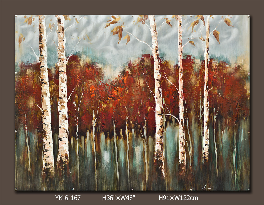 網(wǎng)紅咖啡廳火鍋服裝餐飲飯店鋪房間墻壁墻面裝飾復(fù)古工業(yè)風鐵藝畫 花草樹木系列2