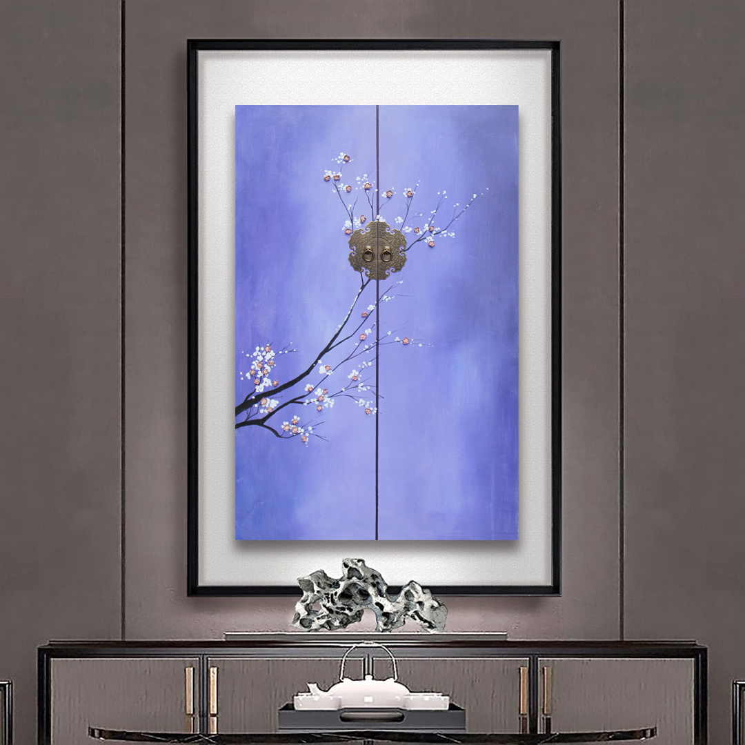 掛畫新中式禪意中國風(fēng)立體畫 精品客廳三聯(lián)畫 玄關(guān)裝飾畫 原創(chuàng)實(shí)物畫 新品