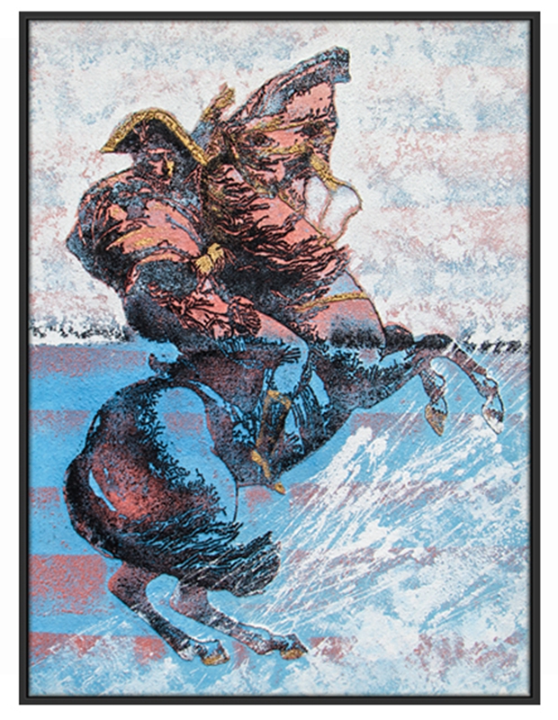 現代創(chuàng)意客廳裝飾畫 臥室原創(chuàng)手繪砂巖立體畫 走廊過道環(huán)保PS框掛畫 拿破侖