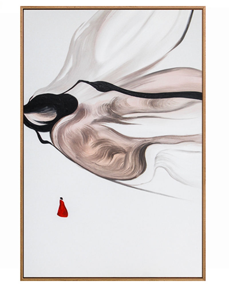 新中式客廳裝飾畫 臥室原創(chuàng)純手繪禪意圖 玄關(guān)環(huán)保PS框掛畫 禪意